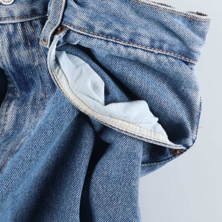 00'S Levi's 505 REGULAR FIT tapered denim pants for men, size w33 cotton blue type Vintage Second Hand