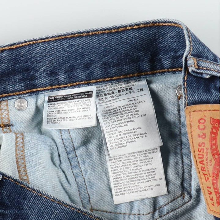 Levi's 505 Tapered Denim Pants, Men's W35 (approx.), Zipper Fly cotton blue type Vintage Second Hand