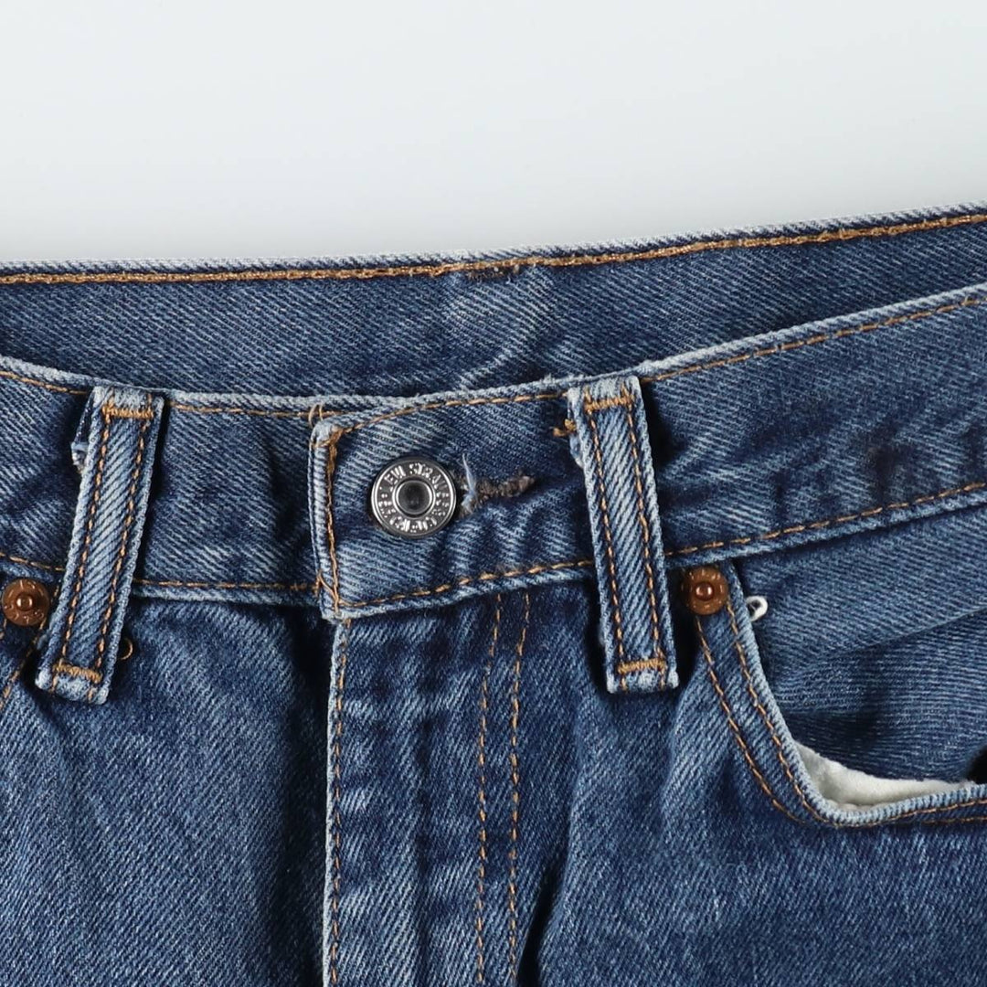 Levi's 505 Tapered Denim Pants, Men's W35 (approx.), Zipper Fly cotton blue type Vintage Second Hand