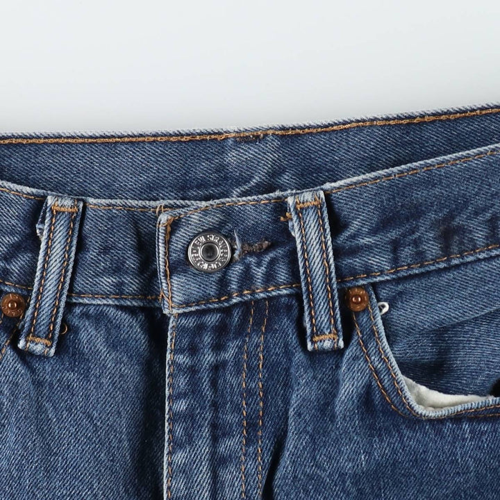 Levi's 505 Tapered Denim Pants, Men's W35 (approx.), Zipper Fly cotton blue type Vintage Second Hand
