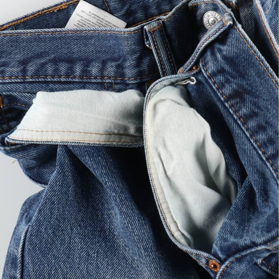 Levi's 505 Tapered Denim Pants, Men's W35 (approx.), Zipper Fly cotton blue type Vintage Second Hand