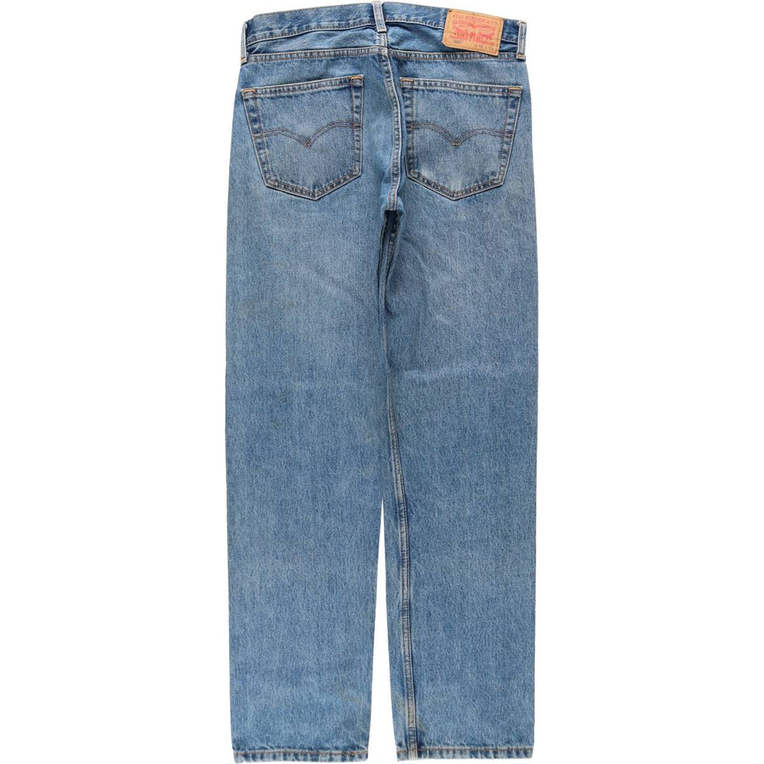 Levi's 505 tapered denim pants for men, size W33 cotton blue type Vintage Second Hand