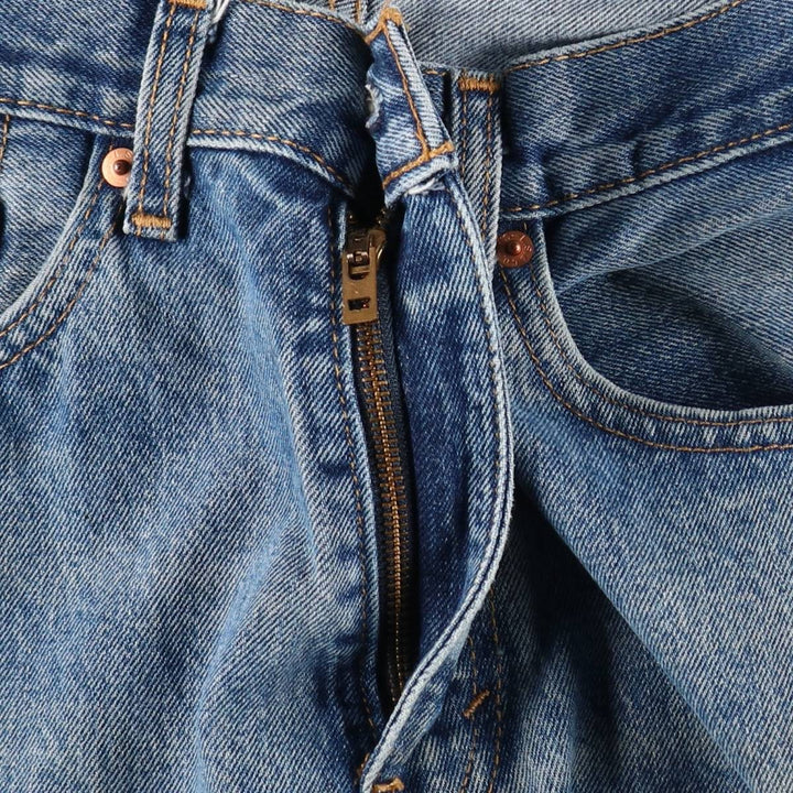 Levi's 505 tapered denim pants for men, size W33 cotton blue type Vintage Second Hand
