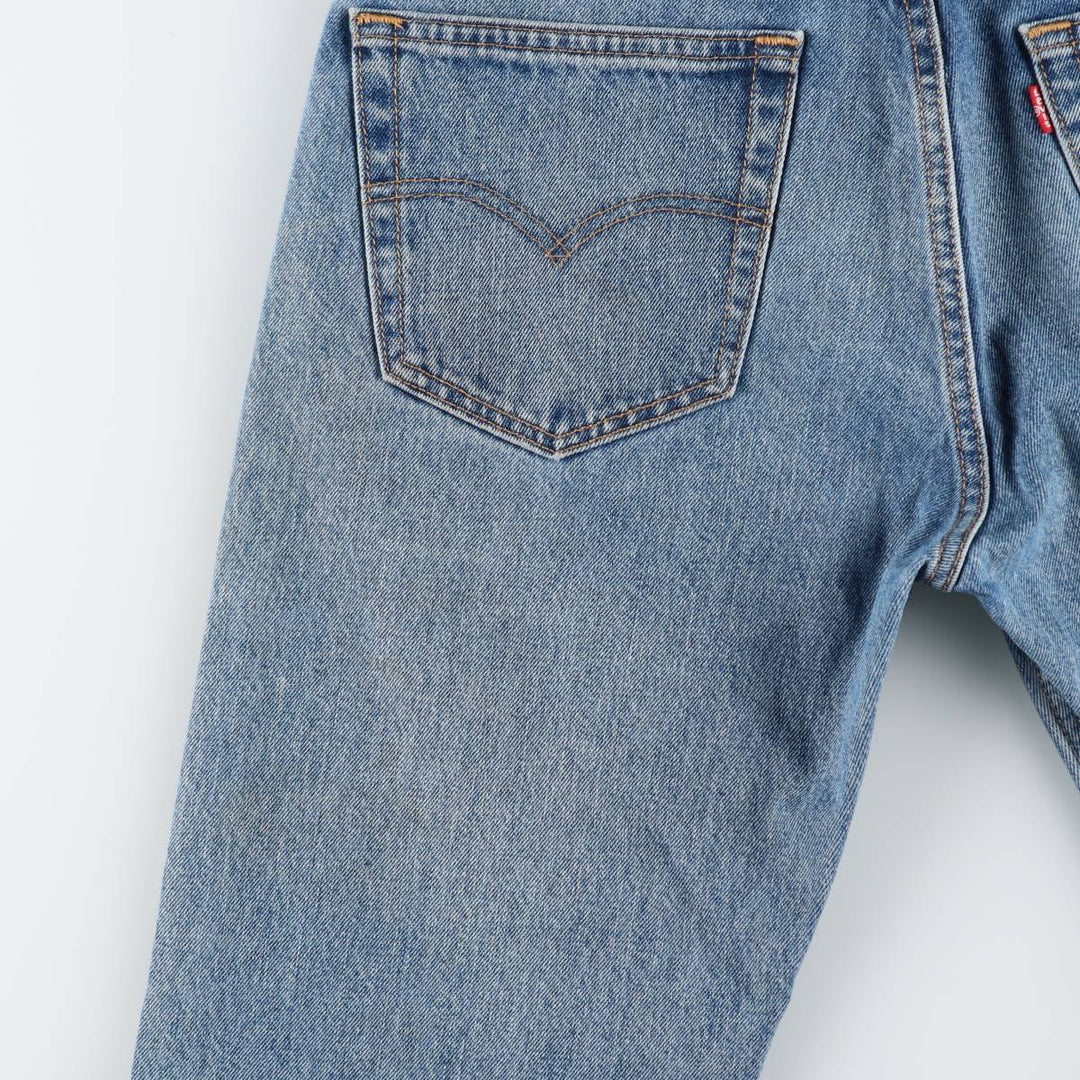 Levi's 505 tapered denim pants for men, size W33 cotton blue type Vintage Second Hand