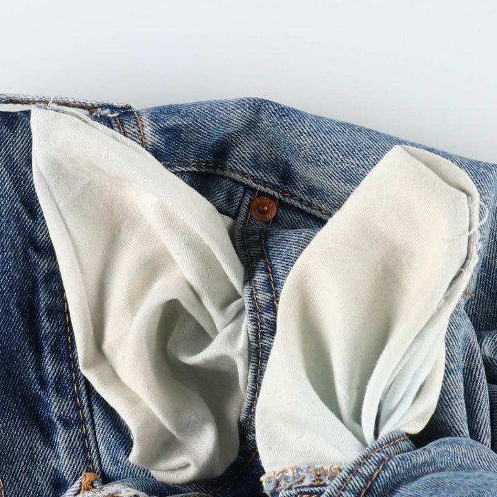 Levi's 505 tapered denim pants for men, size W33 cotton blue type Vintage Second Hand