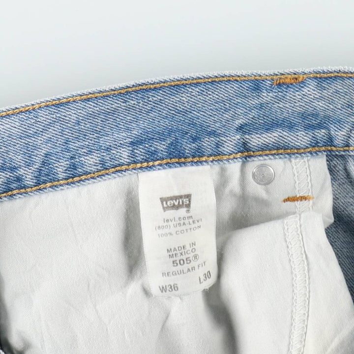 Levi's 505 REGULAR FIT tapered denim pants for men, size w37 cotton blue type Vintage Second Hand