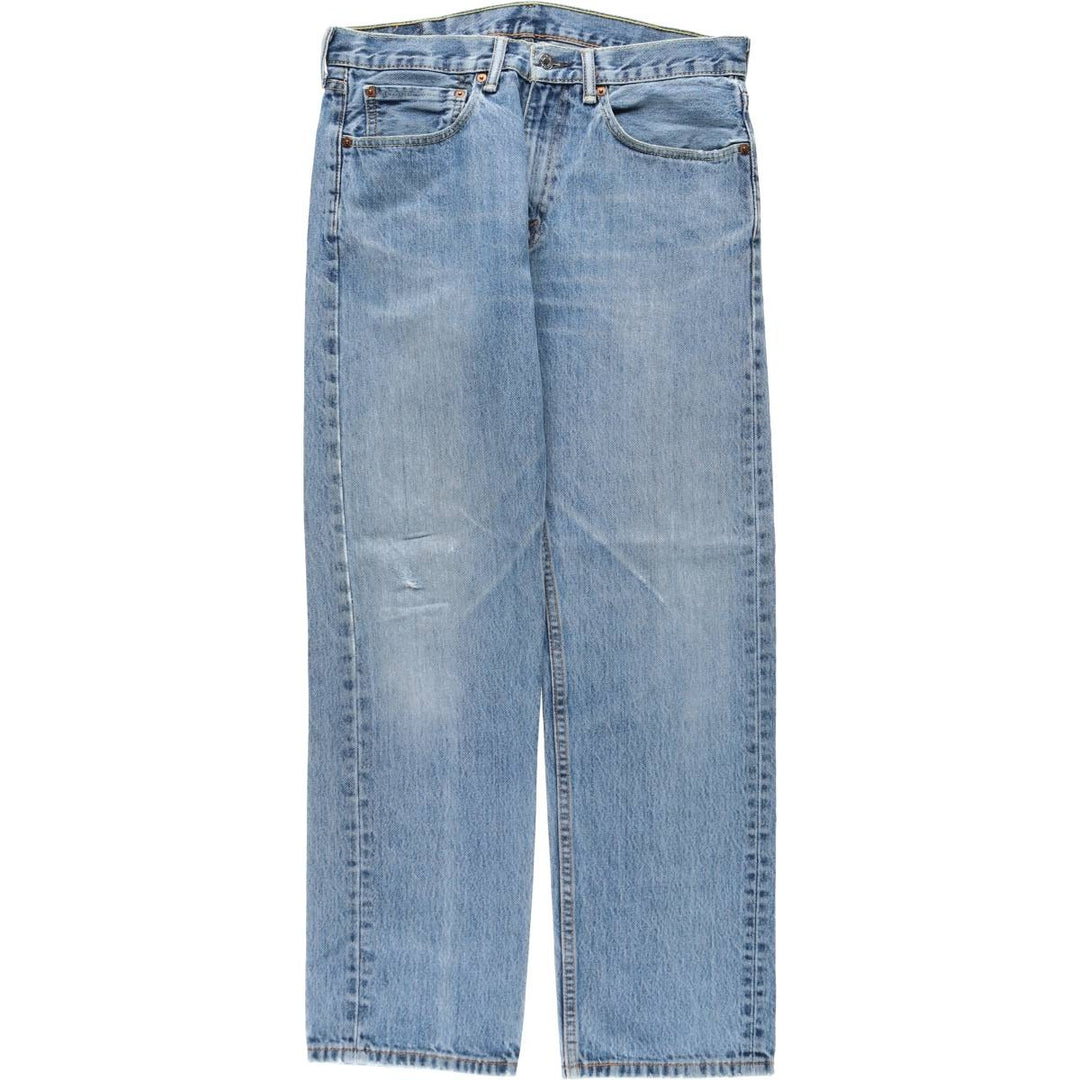 Levi's 505 tapered denim pants for men, size W34 cotton blue type Vintage Second Hand