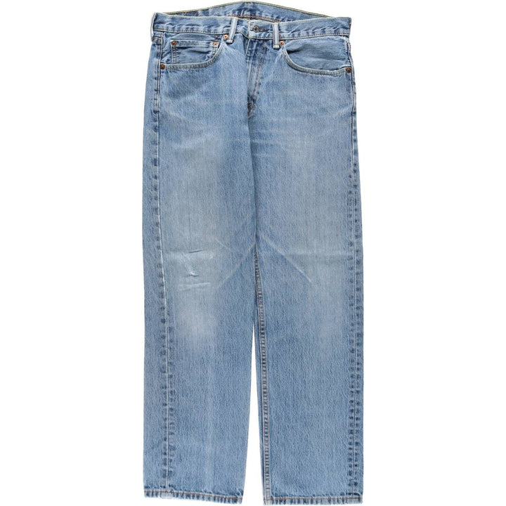 Levi's 505 tapered denim pants for men, size W34 cotton blue type Vintage Second Hand