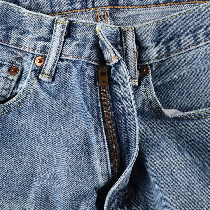 Levi's 505 tapered denim pants for men, size W34 cotton blue type Vintage Second Hand