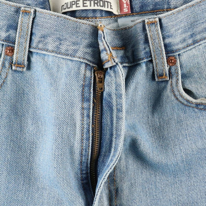 2000'S Levi's 505 Slim Fit Coupe Etroite Tapered Denim Pants, Men's W35 equivalent. cotton blue type Vintage Second Hand