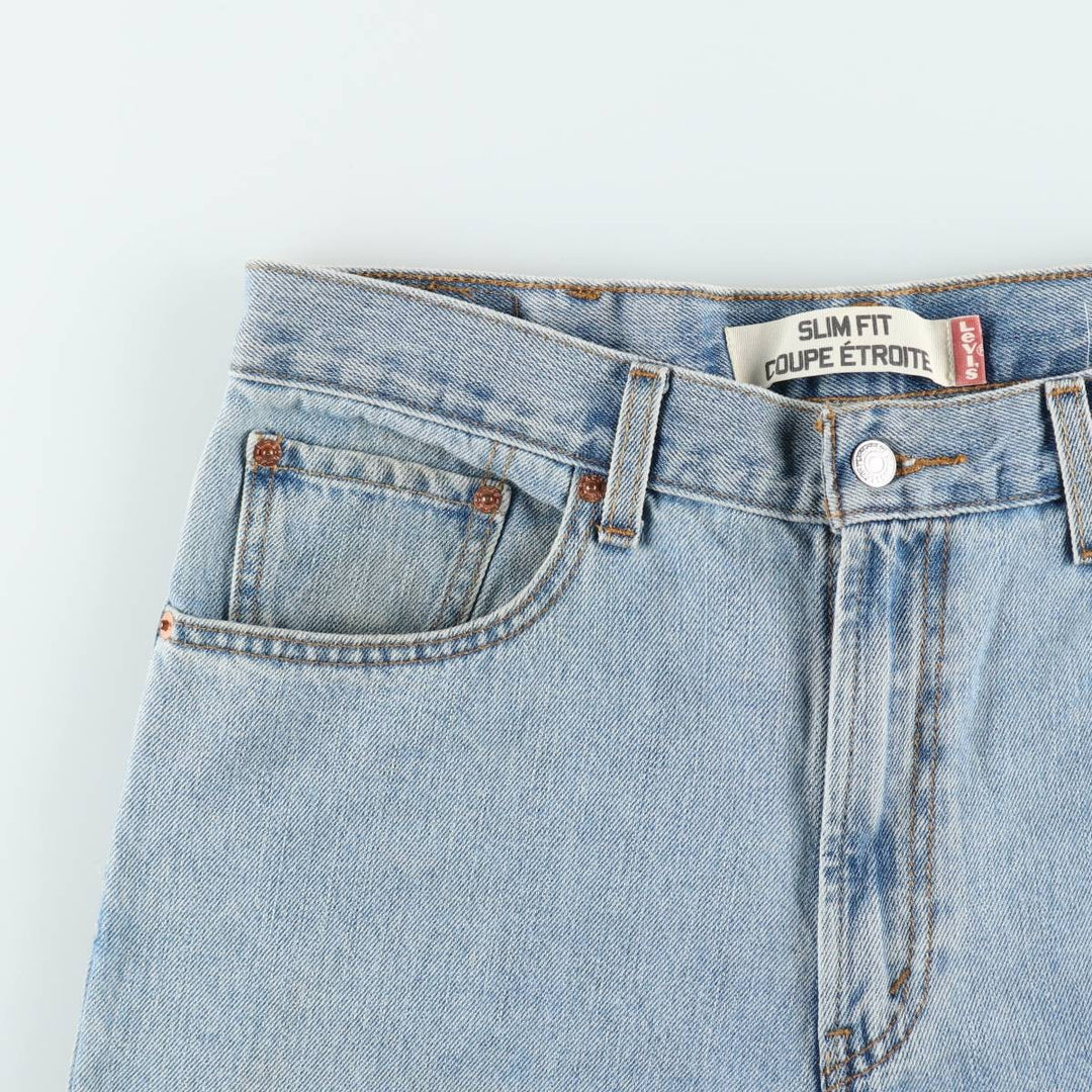 2000'S Levi's 505 Slim Fit Coupe Etroite Tapered Denim Pants, Men's W35 equivalent. cotton blue type Vintage Second Hand