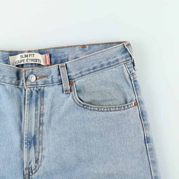 2000'S Levi's 505 Slim Fit Coupe Etroite Tapered Denim Pants, Men's W35 equivalent. cotton blue type Vintage Second Hand