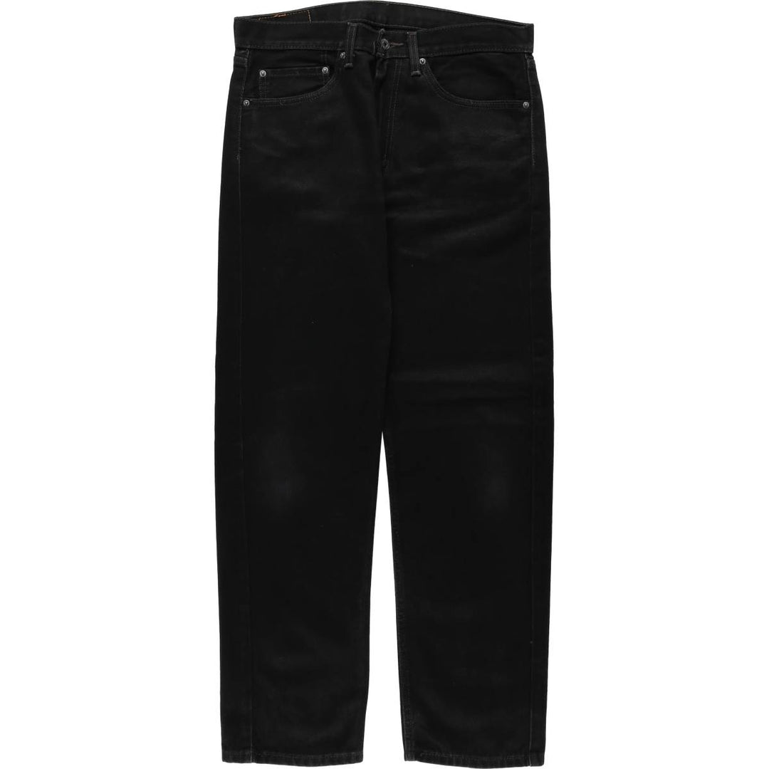 Levi's 505 REGULAR FIT Black Denim Tapered Denim Pants Men's W34 cotton black type Vintage Second Hand