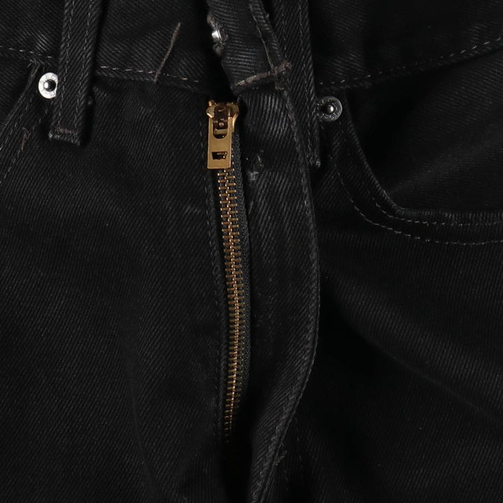 Levi's 505 REGULAR FIT Black Denim Tapered Denim Pants Men's W34 cotton black type Vintage Second Hand