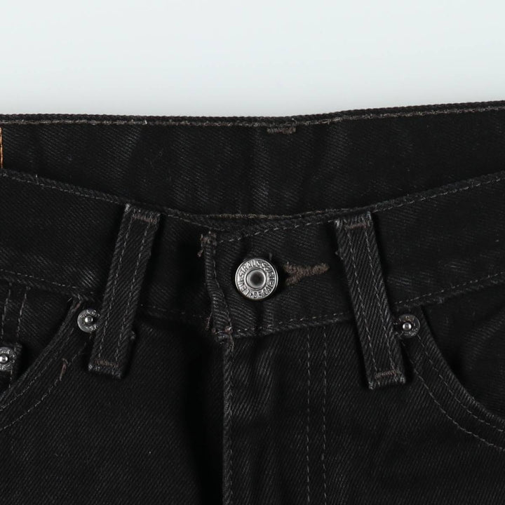 Levi's 505 REGULAR FIT Black Denim Tapered Denim Pants Men's W34 cotton black type Vintage Second Hand