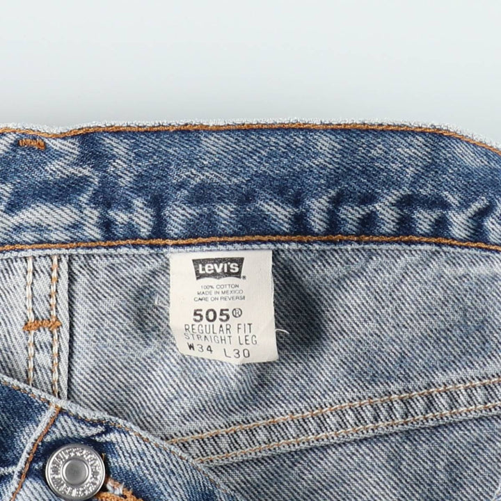 2000'S Levi's 00505-0216 Regular Fit Straight Leg Tapered Denim Pants, Men's Size W33 (approx.) cotton blue type Vintage Second Hand