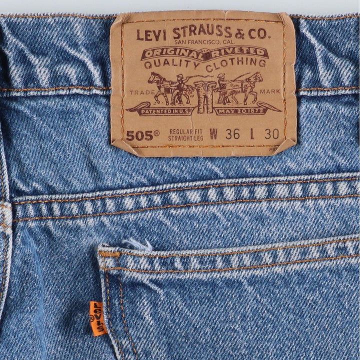90'S Levi's 40505-0215 Regular Fit Straight Leg Orange Tab Tapered Denim Pants, Men's W35 equivalent. cotton blue type Vintage Second Hand