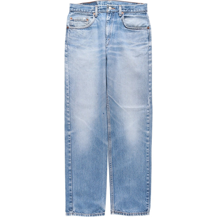 00'S Levi's 505 REGULAR FIT STRAIGHT LEG tapered denim pants for men, size w31 cotton Blue type light blue Vintage Second Hand