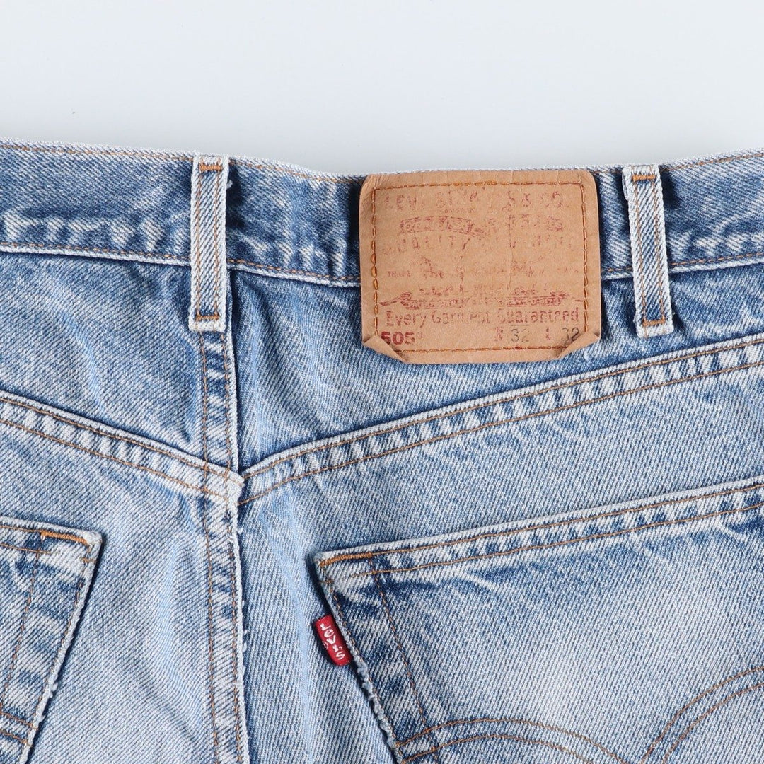 00'S Levi's 505 REGULAR FIT STRAIGHT LEG tapered denim pants for men, size w31 cotton Blue type light blue Vintage Second Hand