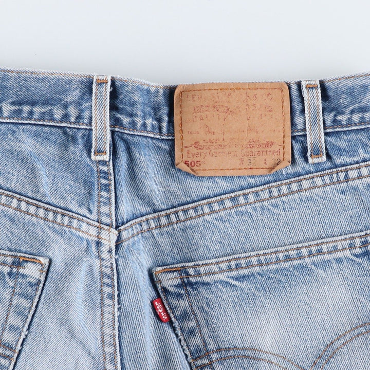 00'S Levi's 505 REGULAR FIT STRAIGHT LEG tapered denim pants for men, size w31 cotton Blue type light blue Vintage Second Hand