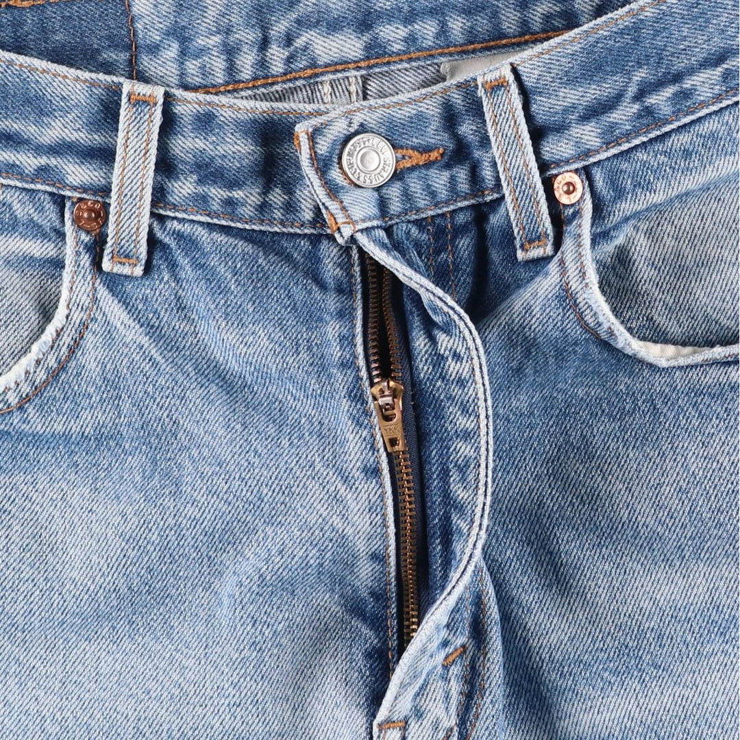 00'S Levi's 505 REGULAR FIT STRAIGHT LEG tapered denim pants for men, size w31 cotton Blue type light blue Vintage Second Hand