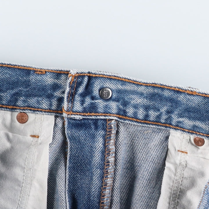 00'S Levi's 505 REGULAR FIT STRAIGHT LEG tapered denim pants for men, size w31 cotton Blue type light blue Vintage Second Hand
