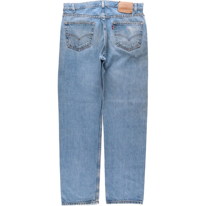 00'S Levi's 505 REGULAR FIT STRAIGHT LEG tapered denim pants for men, size w35 cotton blue type Vintage Second Hand