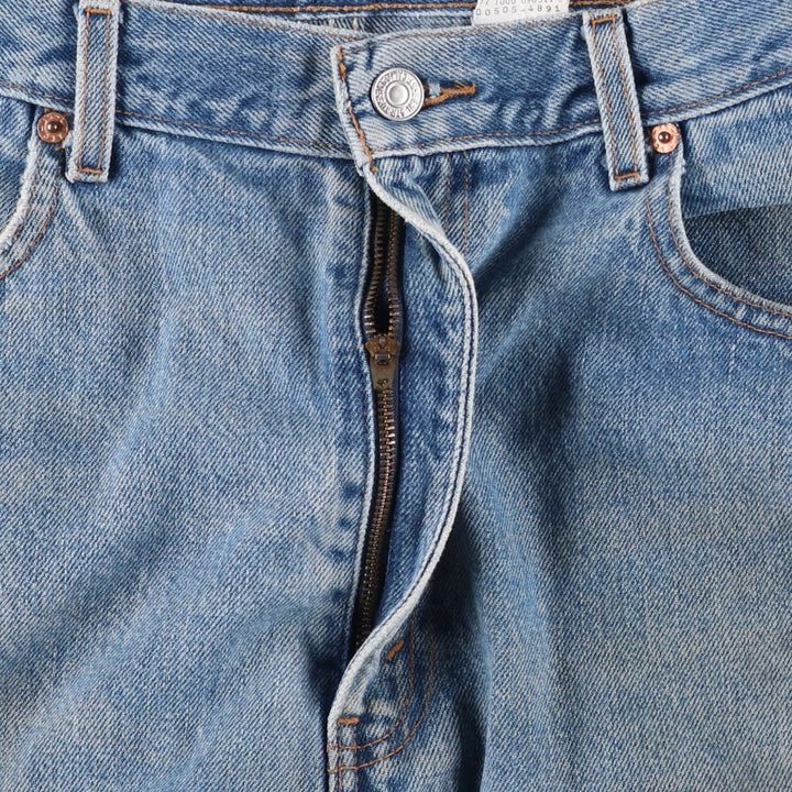 00'S Levi's 505 REGULAR FIT STRAIGHT LEG tapered denim pants for men, size w35 cotton blue type Vintage Second Hand