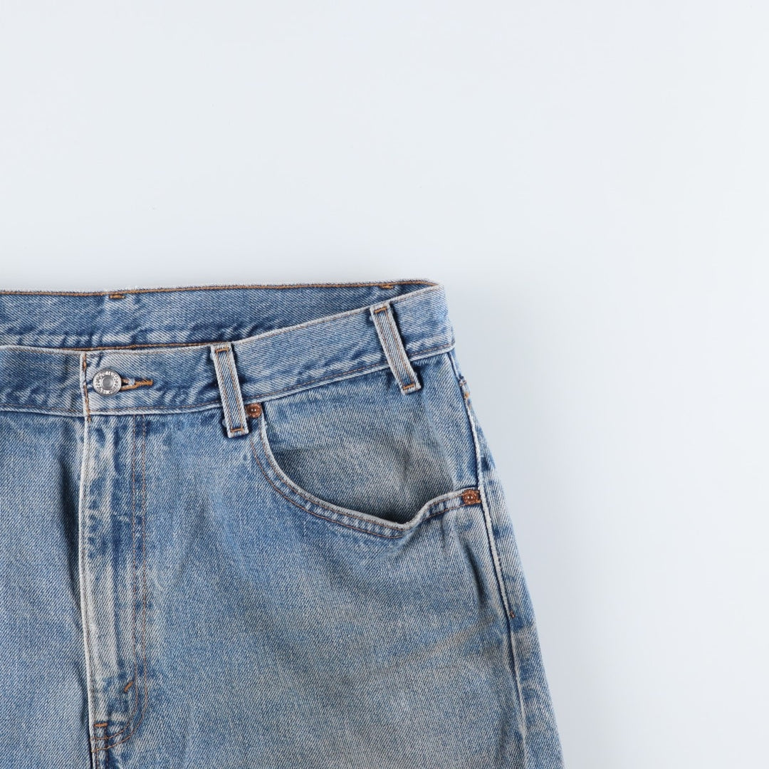 00'S Levi's 505 REGULAR FIT STRAIGHT LEG tapered denim pants for men, size w35 cotton blue type Vintage Second Hand