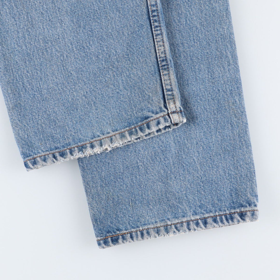 00'S Levi's 505 REGULAR FIT STRAIGHT LEG tapered denim pants for men, size w35 cotton blue type Vintage Second Hand