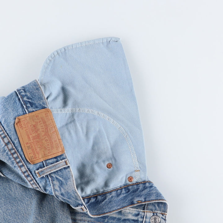 00'S Levi's 505 REGULAR FIT STRAIGHT LEG tapered denim pants for men, size w35 cotton blue type Vintage Second Hand