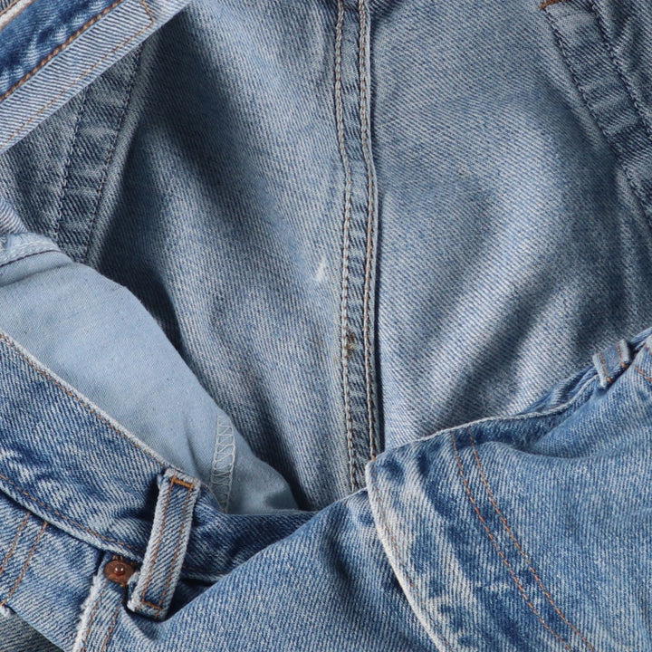 00'S Levi's 505 REGULAR FIT STRAIGHT LEG tapered denim pants for men, size w35 cotton blue type Vintage Second Hand