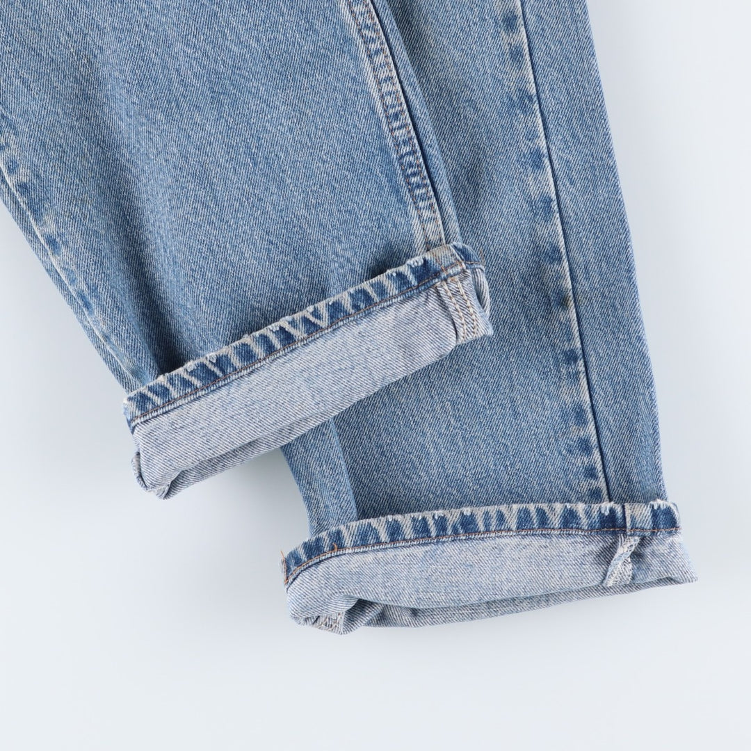 00'S Levi's 505 REGULAR FIT STRAIGHT LEG tapered denim pants for men, size w35 cotton blue type Vintage Second Hand