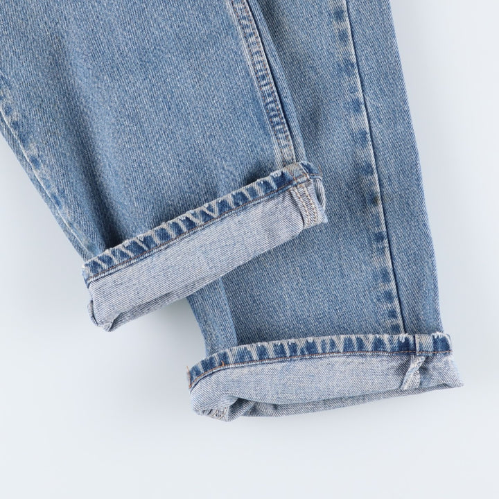 00'S Levi's 505 REGULAR FIT STRAIGHT LEG tapered denim pants for men, size w35 cotton blue type Vintage Second Hand