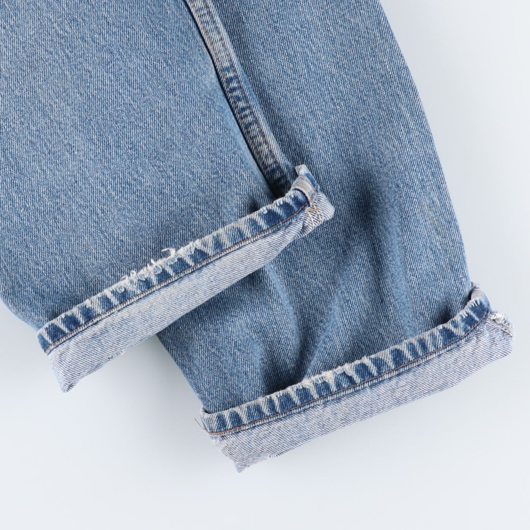00'S Levi's 505 REGULAR FIT STRAIGHT LEG tapered denim pants for men, size w35 cotton blue type Vintage Second Hand