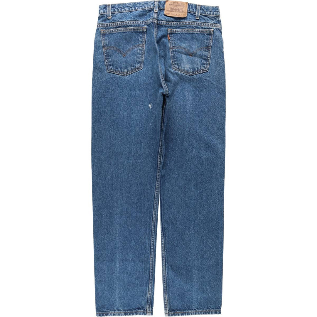 90'S Levi's 505 REGULAR FIT STRAIGHT LEG Orange Tab Tapered Denim Pants Men's W34 Vintage cotton blue type Vintage Second Hand
