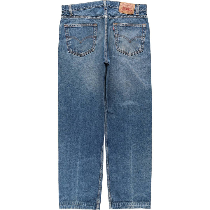 90'S Levi's 505 REGULAR FIT STRAIGHT LEG tapered denim pants for men, size w36, vintage cotton blue type Vintage Second Hand