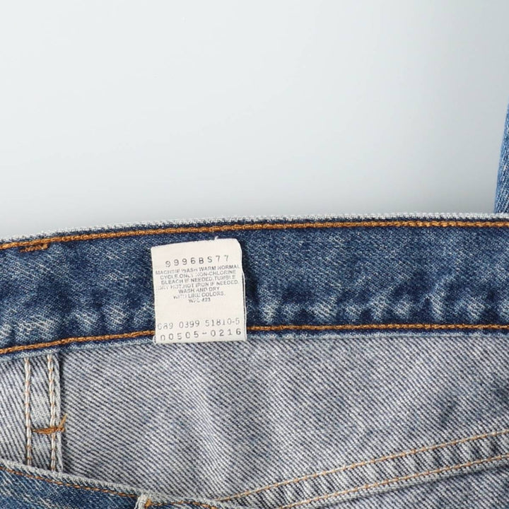 90'S Levi's 505 REGULAR FIT STRAIGHT LEG tapered denim pants for men, size w36, vintage cotton blue type Vintage Second Hand