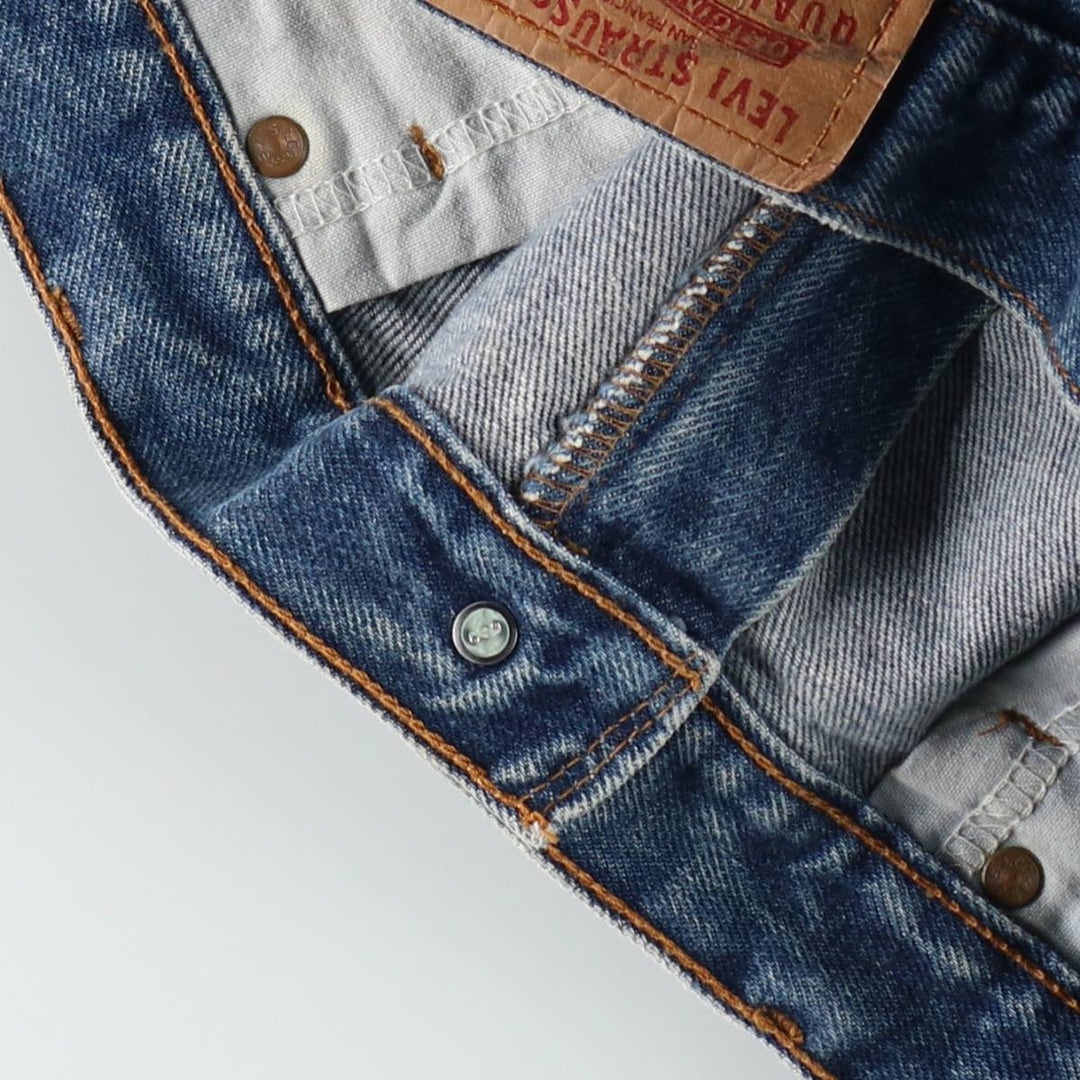 90'S Levi's 505 REGULAR FIT STRAIGHT LEG tapered denim pants for men, size w36, vintage cotton blue type Vintage Second Hand