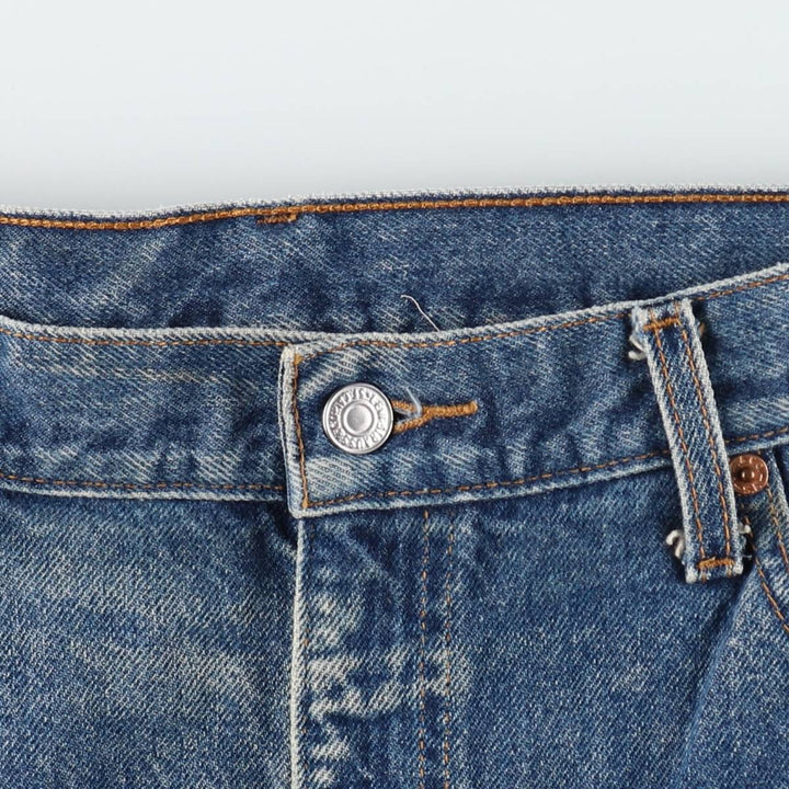 90'S Levi's 505 REGULAR FIT STRAIGHT LEG tapered denim pants for men, size w36, vintage cotton blue type Vintage Second Hand
