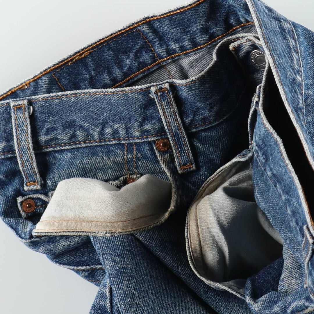 90'S Levi's 505 REGULAR FIT STRAIGHT LEG tapered denim pants for men, size w36, vintage cotton blue type Vintage Second Hand