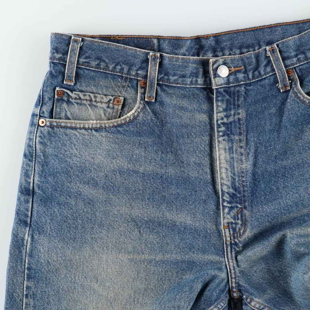 90'S Levi's 505 REGULAR FIT STRAIGHT LEG tapered denim pants for men, size w36, vintage cotton blue type Vintage Second Hand