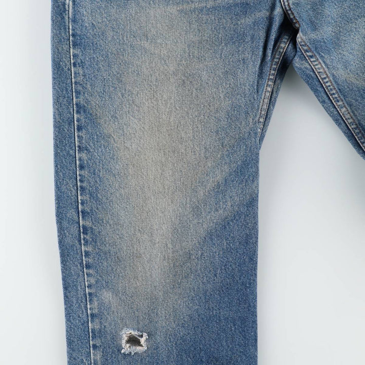 90'S Levi's 505 REGULAR FIT STRAIGHT LEG tapered denim pants for men, size w36, vintage cotton blue type Vintage Second Hand