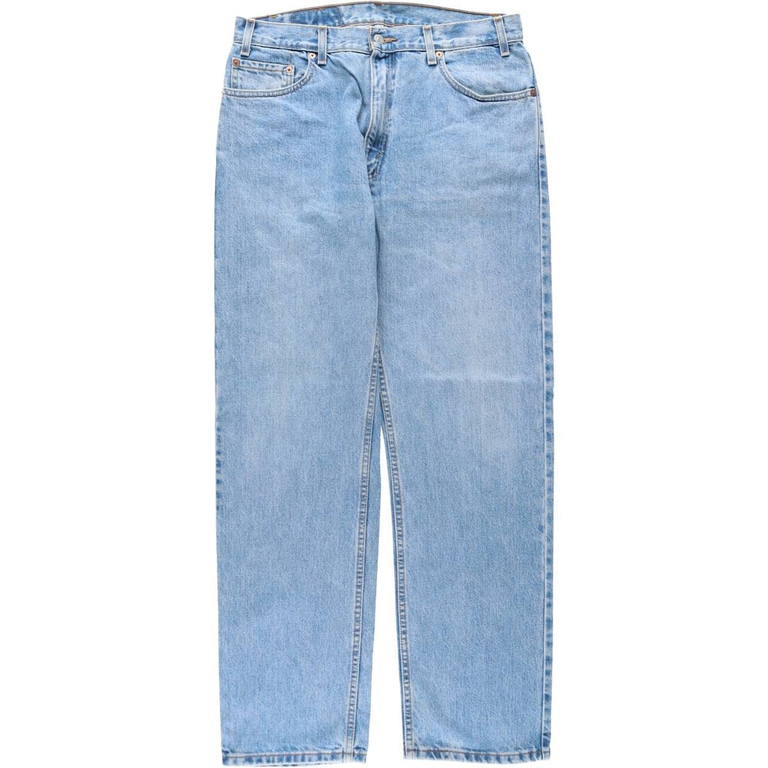 00'S Levi's 505 REGULAR FIT STRAIGHT LEG tapered denim pants for men, size w34 cotton Blue type light blue Vintage Second Hand