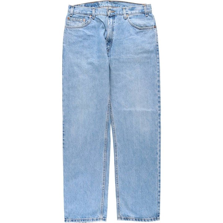 00'S Levi's 505 REGULAR FIT STRAIGHT LEG tapered denim pants for men, size w34 cotton Blue type light blue Vintage Second Hand