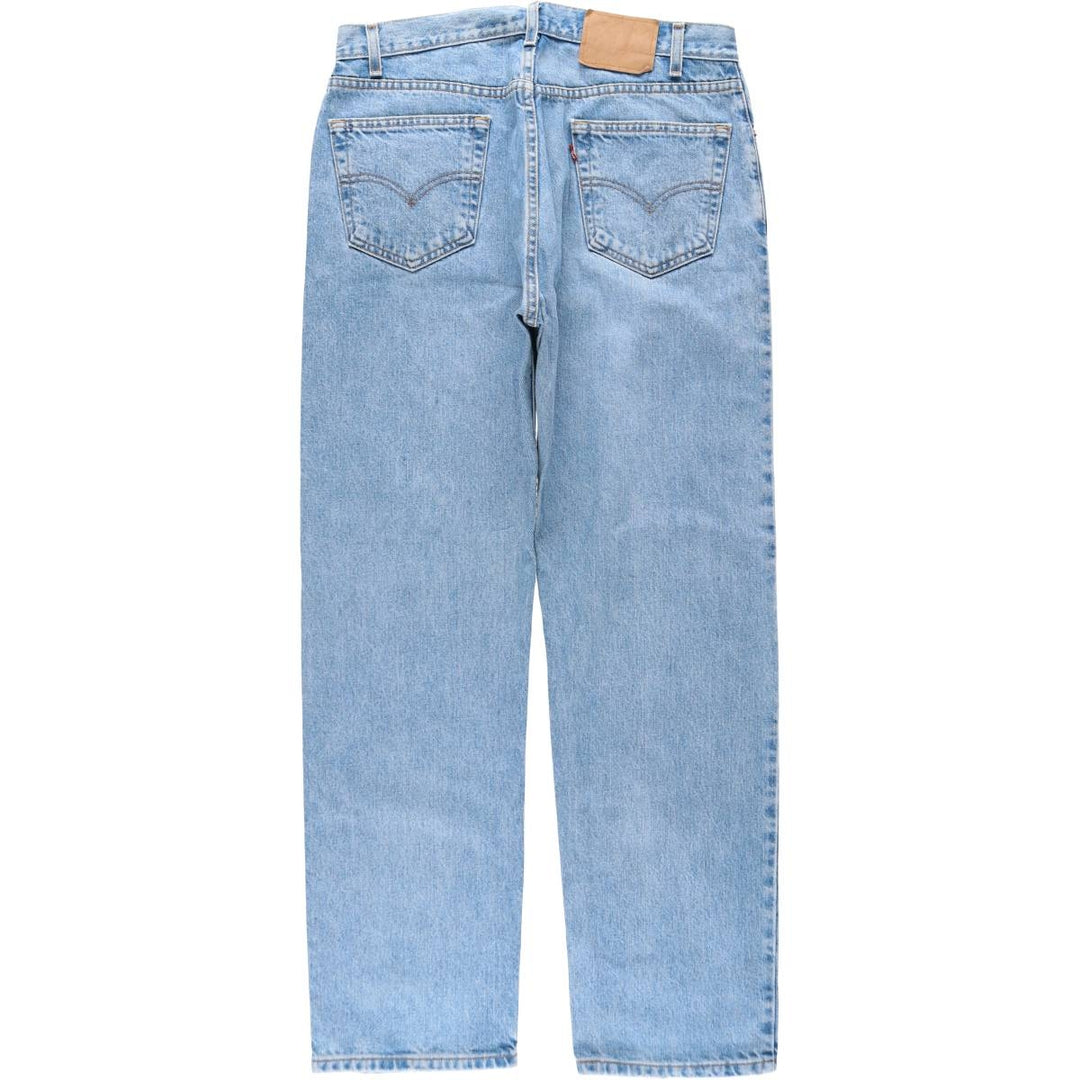 00'S Levi's 505 REGULAR FIT STRAIGHT LEG tapered denim pants for men, size w34 cotton Blue type light blue Vintage Second Hand
