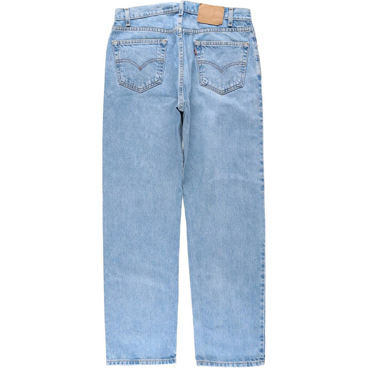 00'S Levi's 505 REGULAR FIT STRAIGHT LEG tapered denim pants for men, size w34 cotton Blue type light blue Vintage Second Hand