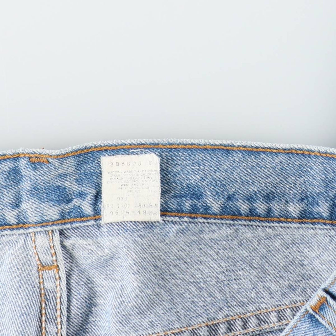 00'S Levi's 505 REGULAR FIT STRAIGHT LEG tapered denim pants for men, size w34 cotton Blue type light blue Vintage Second Hand