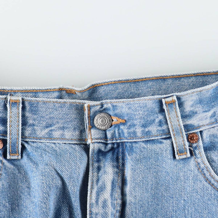 00'S Levi's 505 REGULAR FIT STRAIGHT LEG tapered denim pants for men, size w34 cotton Blue type light blue Vintage Second Hand