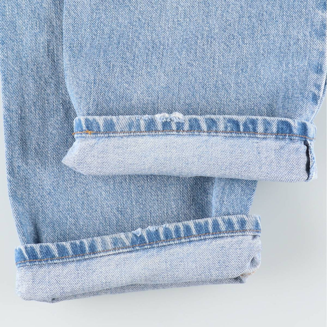 00'S Levi's 505 REGULAR FIT STRAIGHT LEG tapered denim pants for men, size w34 cotton Blue type light blue Vintage Second Hand